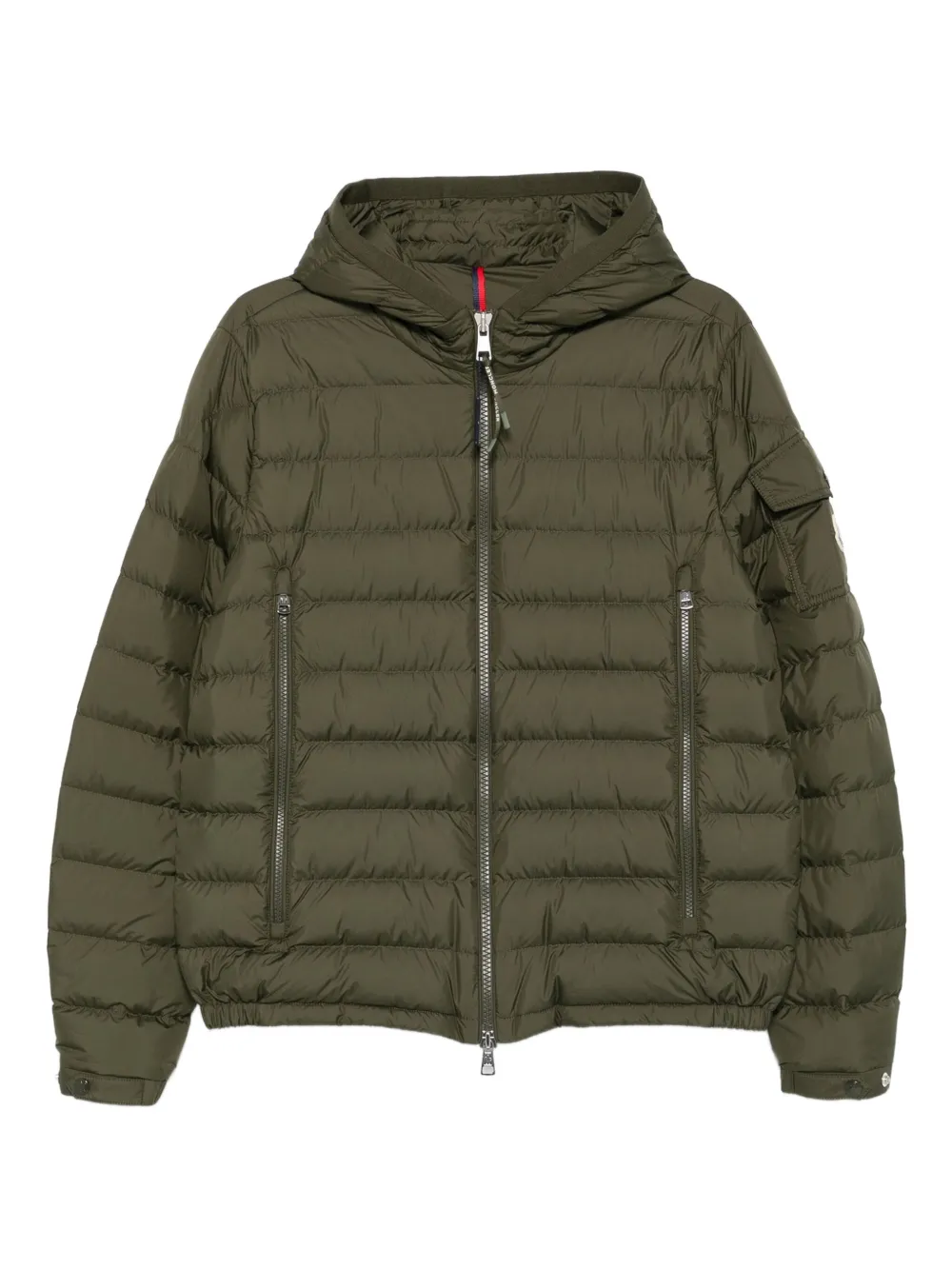 Moncler Galion gewatteerd jack met capuchon Groen