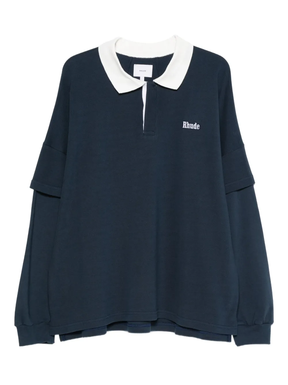 RHUDE logo-embellished polo shirt - Blau