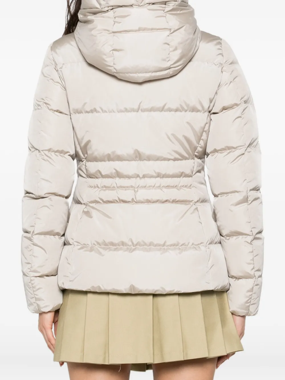Moncler Avoce hooded quilted jacket Beige