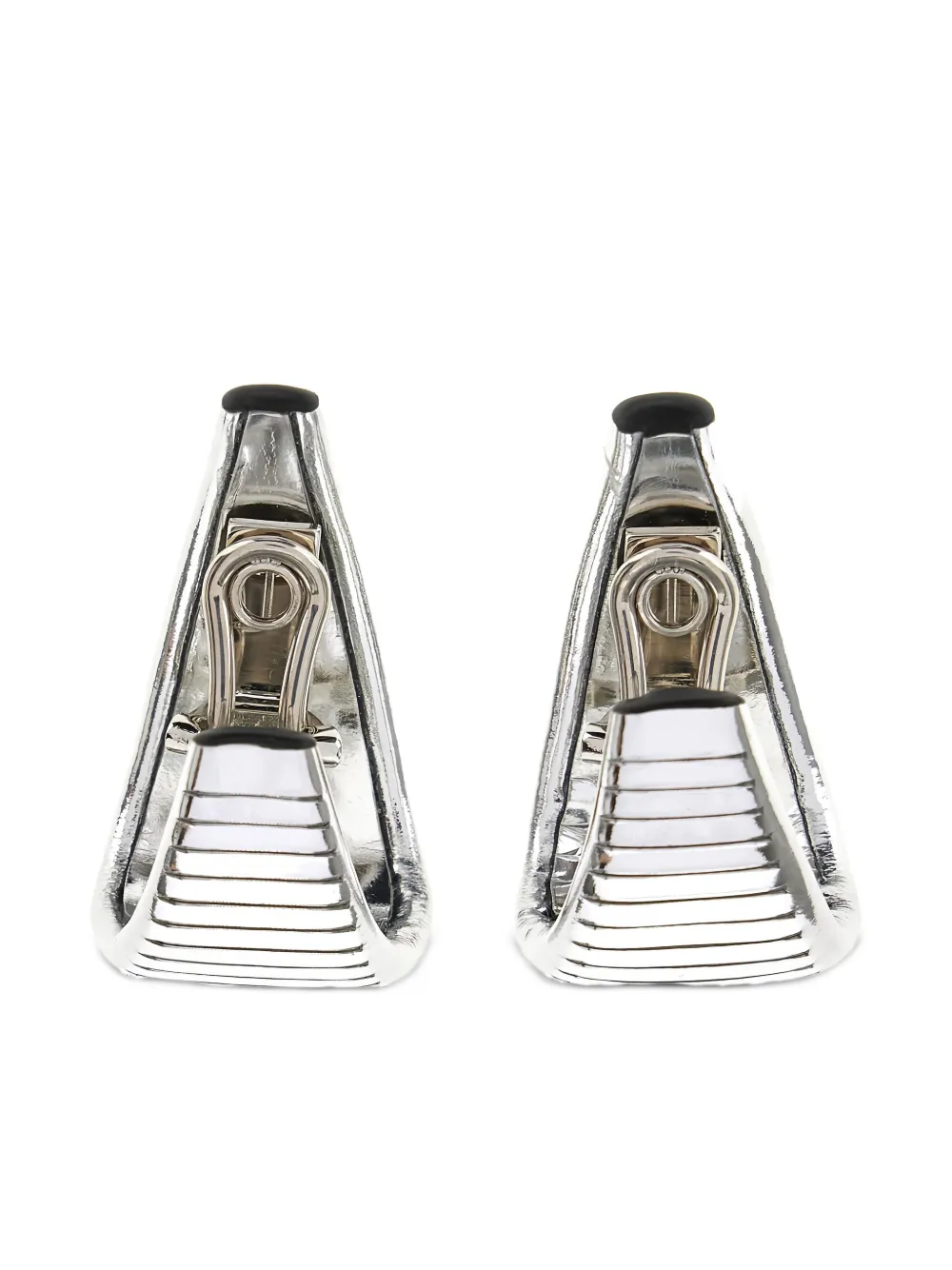So-le Studio Leather Earrings In Silver