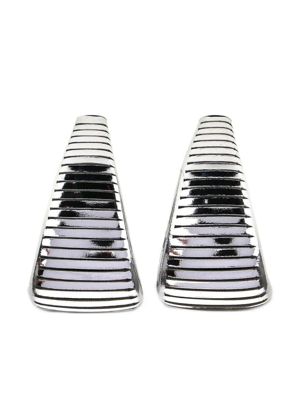 So-le Studio Leather Earrings In Silver