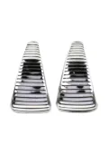 SO-LE STUDIO leather earrings - Silver