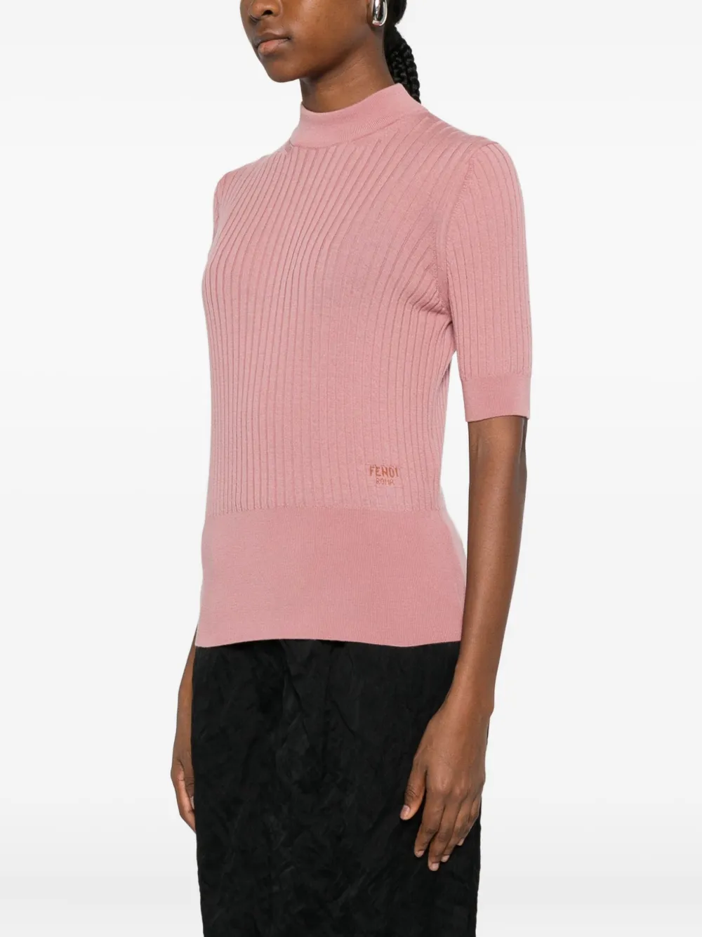 FENDI T-shirt van wolblend Roze