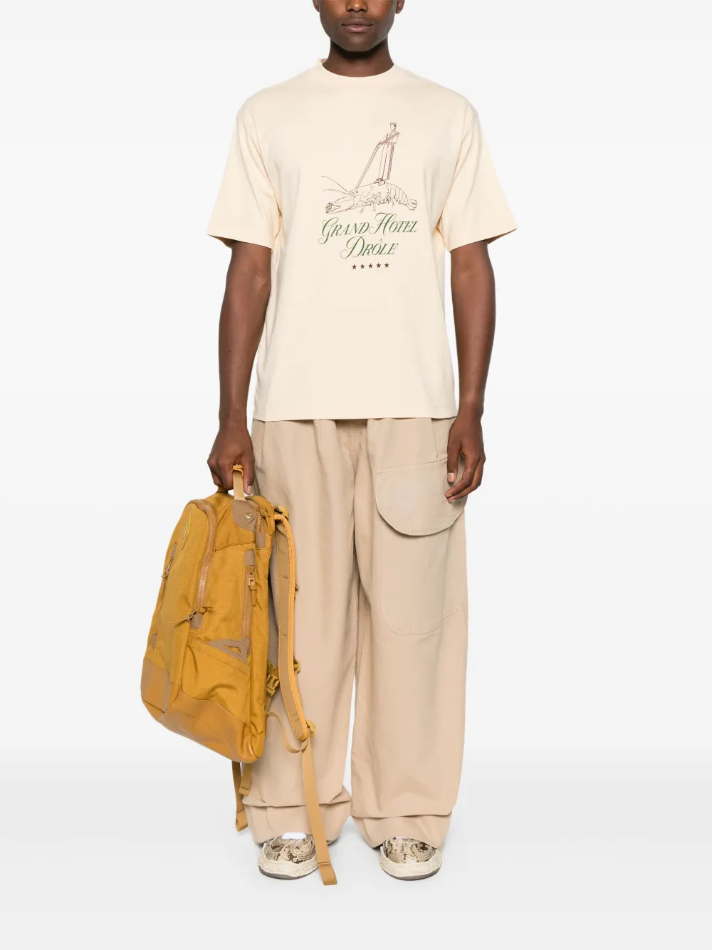 Drôle De Monsieur graphic-print T-shirt - Beige