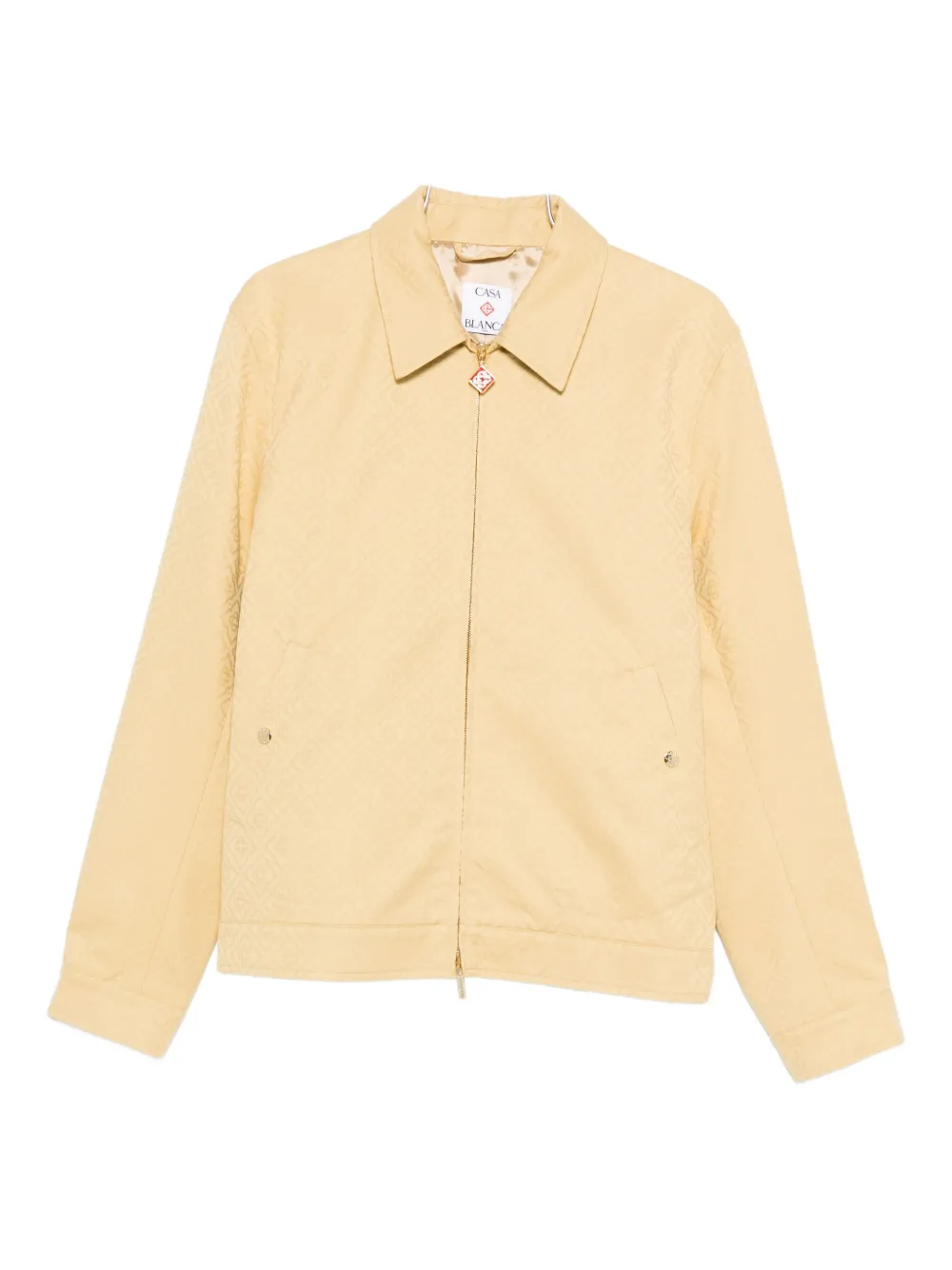 Casablanca Beige Cotton Monogram Jacquard Jacket In Neutral