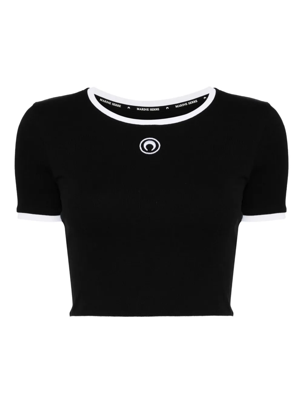 Marine Serre logo ringer top - Schwarz