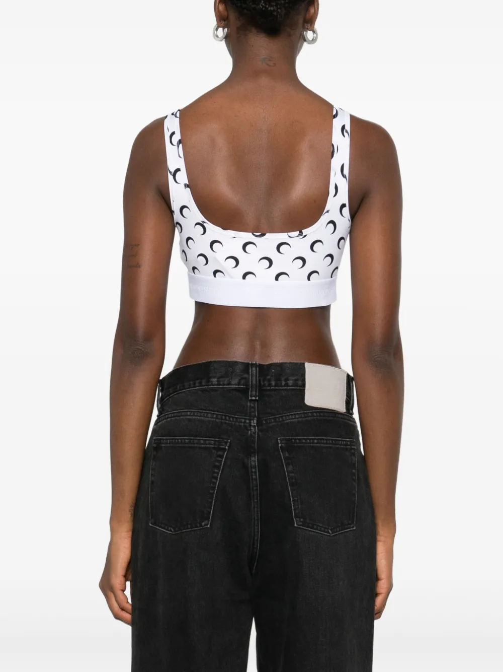 Marine Serre Top met maanprint Wit