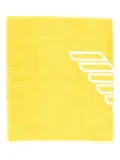 Emporio Armani Eagle-motif beach towel - Yellow