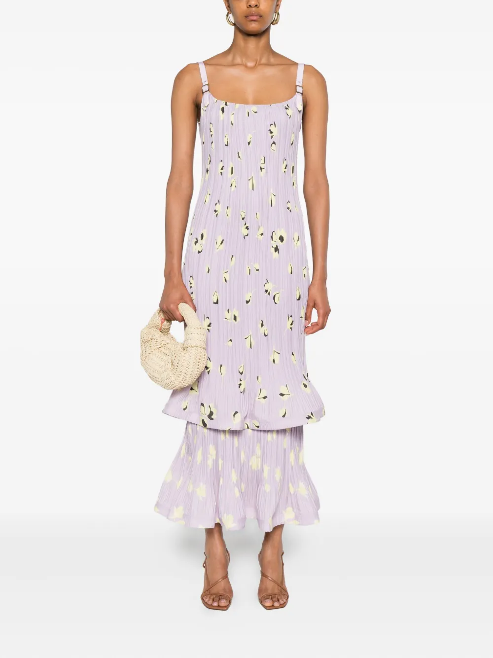 Self-Portrait floral-print dress Paars
