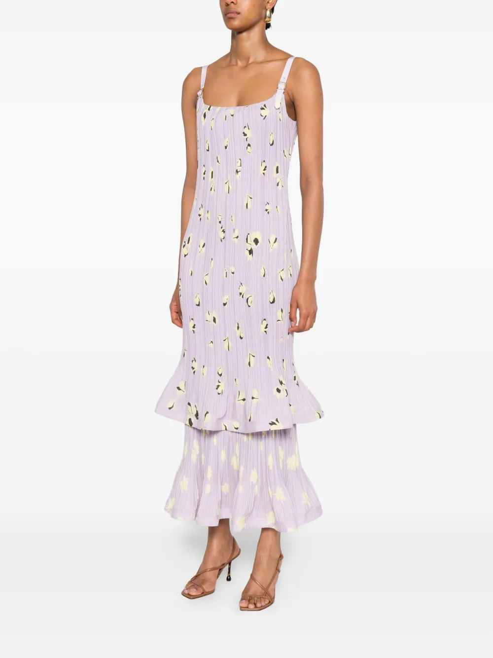 Self-Portrait floral-print dress Paars