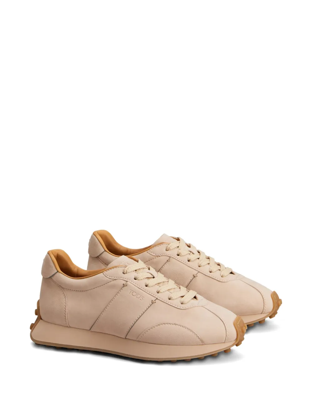 Tod's suede leather lace-up shoes Pink