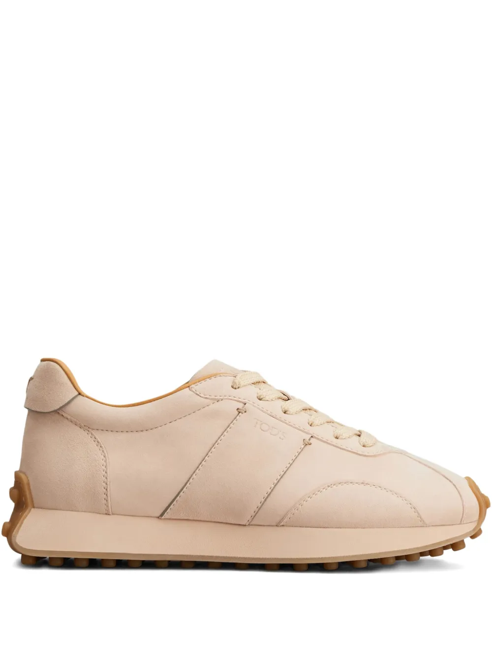 Tod's suede leather lace-up shoes Pink
