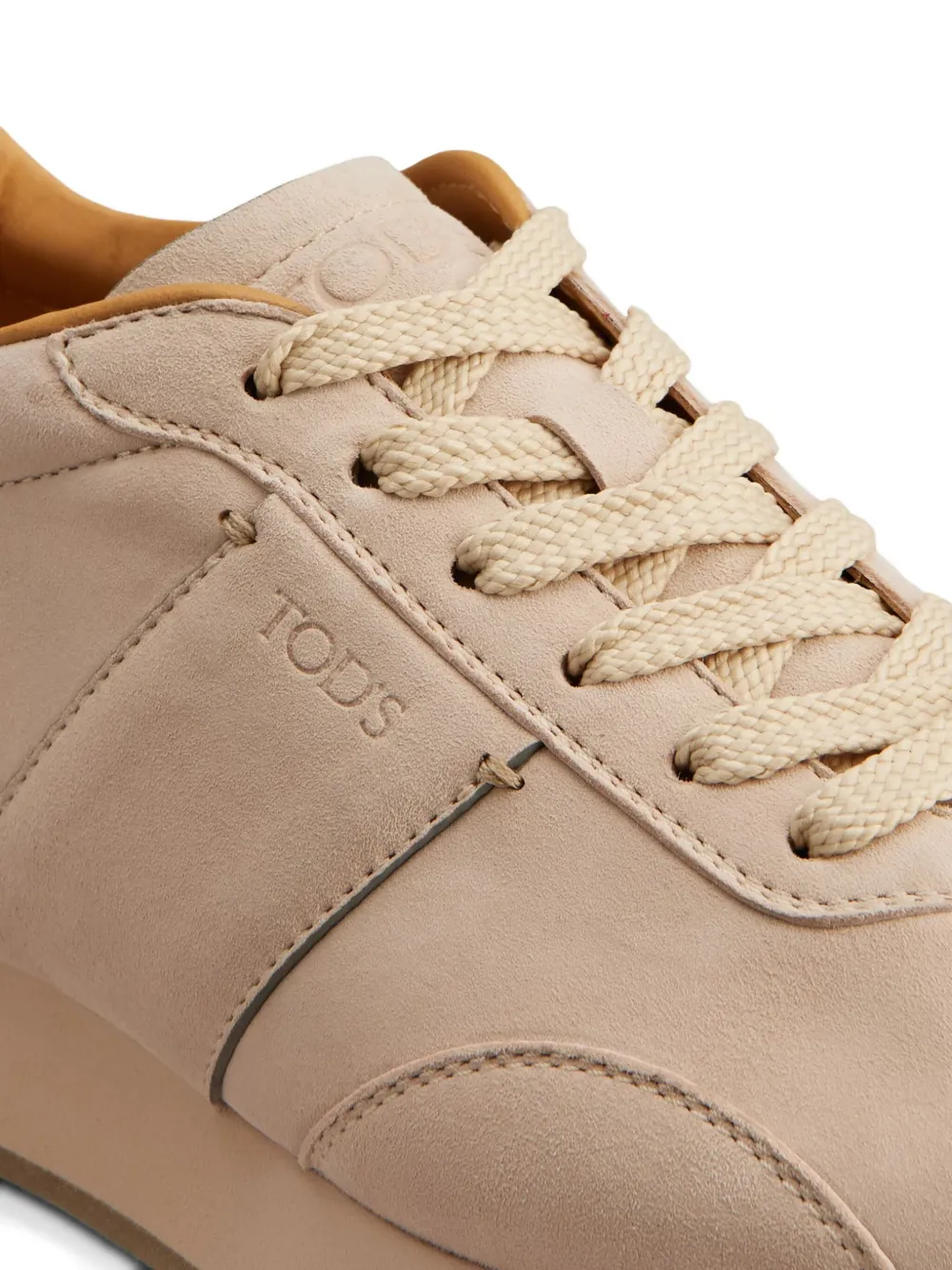 Tod's suede leather lace-up shoes Pink