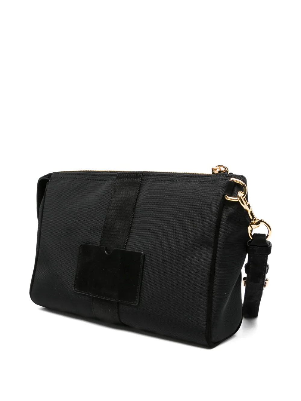 Moschino Clutch met logoplakkaat - Zwart