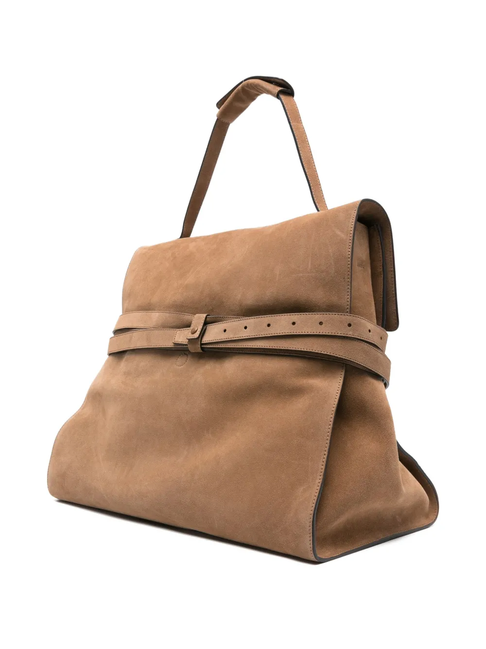 Moschino Kalfsleren shopper met ceintuur - Bruin