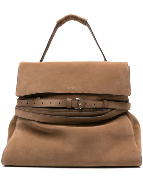 Moschino belted calfskin tote bag