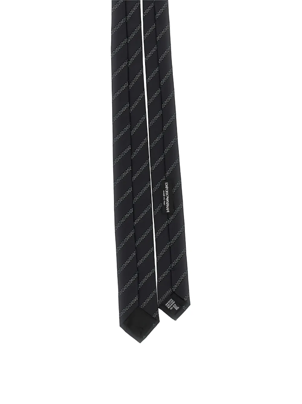 Emporio Armani diagonal-stripes tie - Zwart