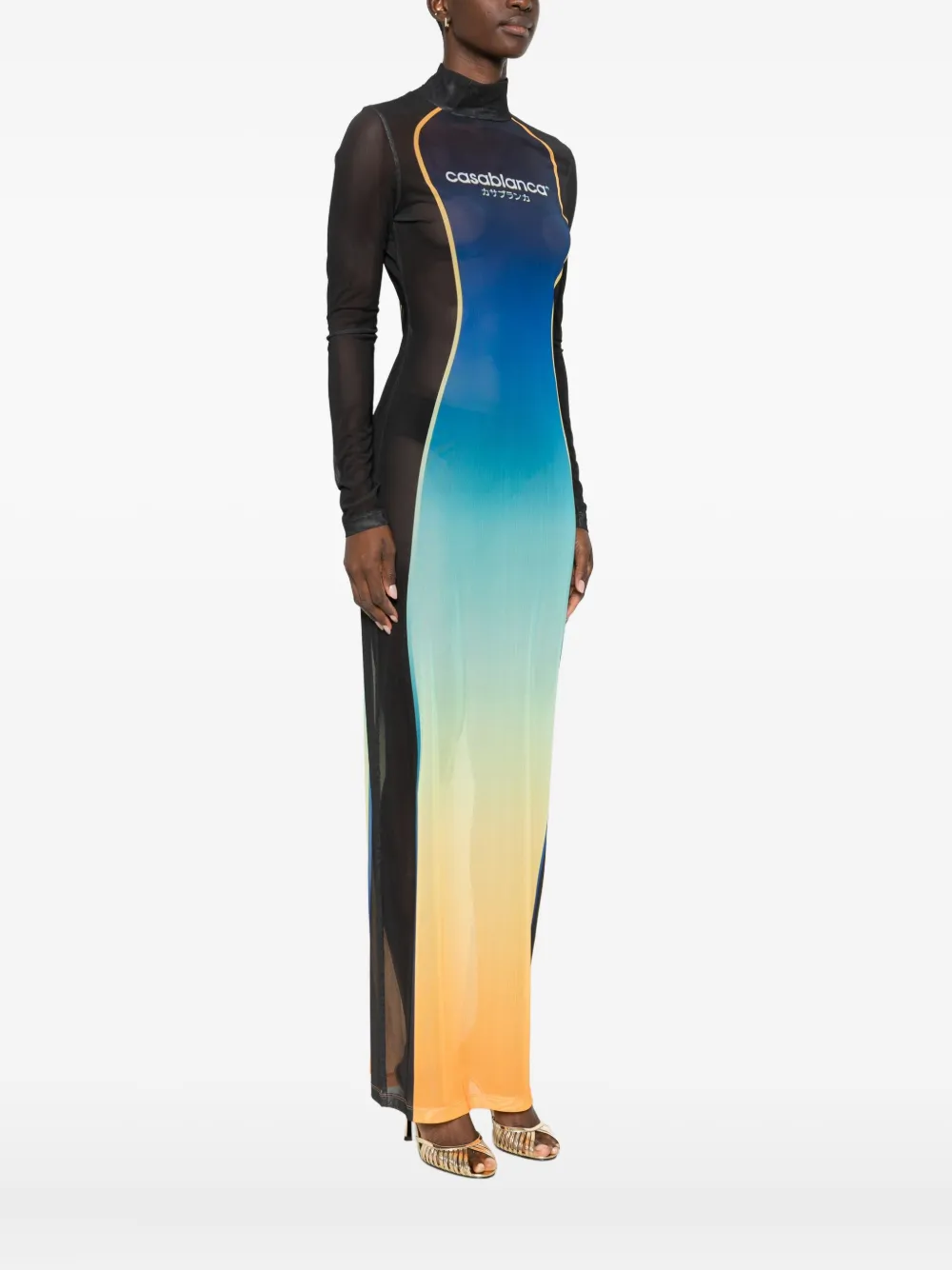 Casablanca Women Long Dress With A Gradient Effect In Multi