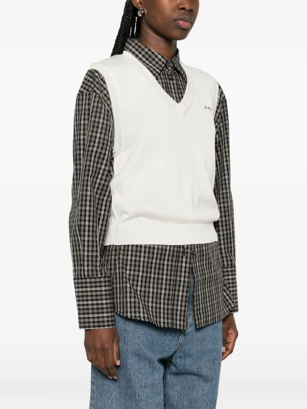  A.p.c. Logo Vest - Neutrals 