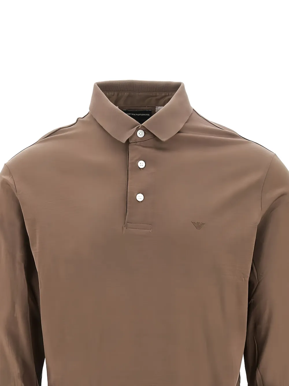 Emporio Armani logo-embroidered polo shirt - Bruin