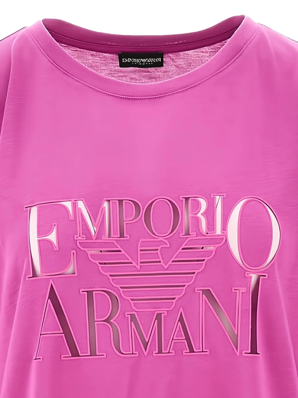 Emporio Armani logo-print mini dress - Roze
