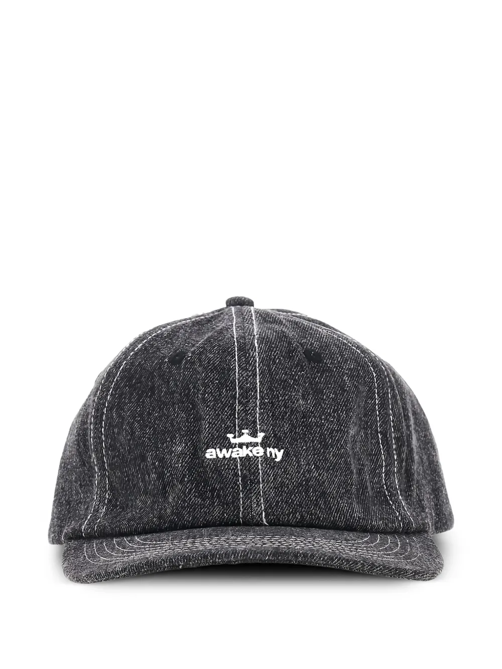 Awake NY logo denim cap | Black | Image 1