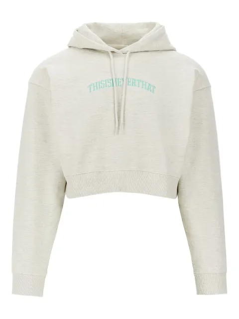This Is Never That logo-embroidered hoodie