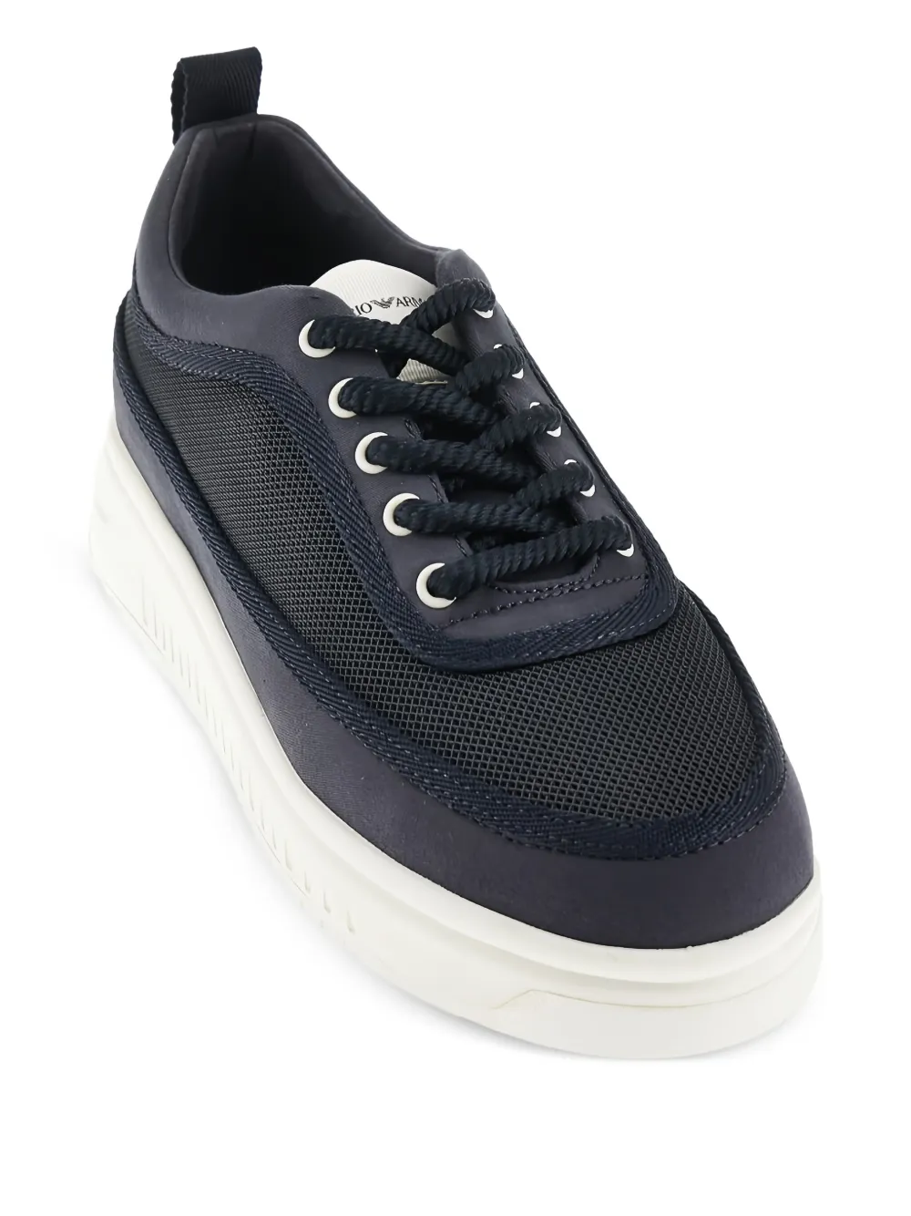 Emporio Armani knurled-sole mesh sneakers Blue