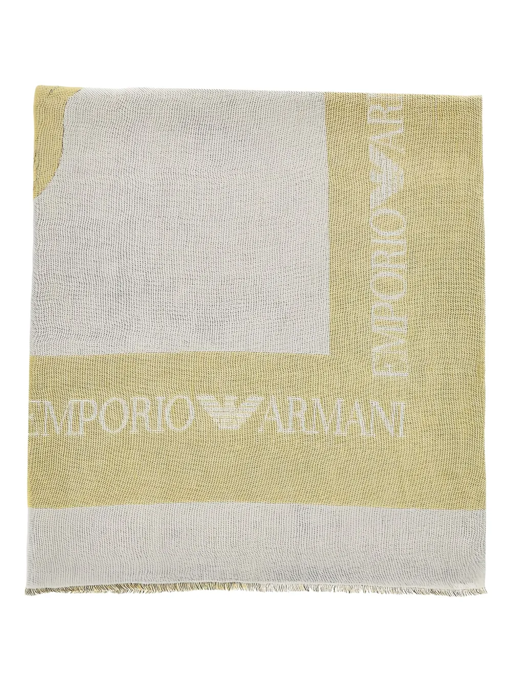 Emporio Armani logo-jacquard scarf - Groen