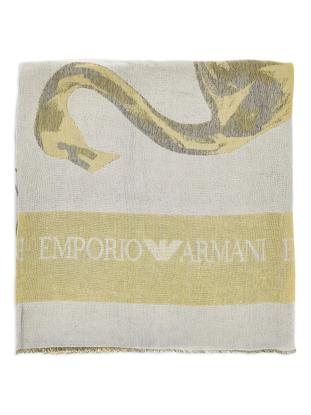 Emporio Armani Sjaal met logo-jacquard Groen