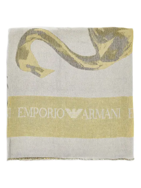 Emporio Armani logo-jacquard scarf