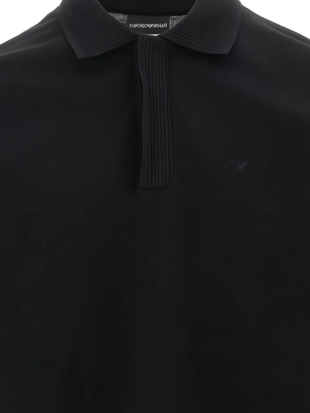 Emporio Armani cotton polo shirt - Zwart