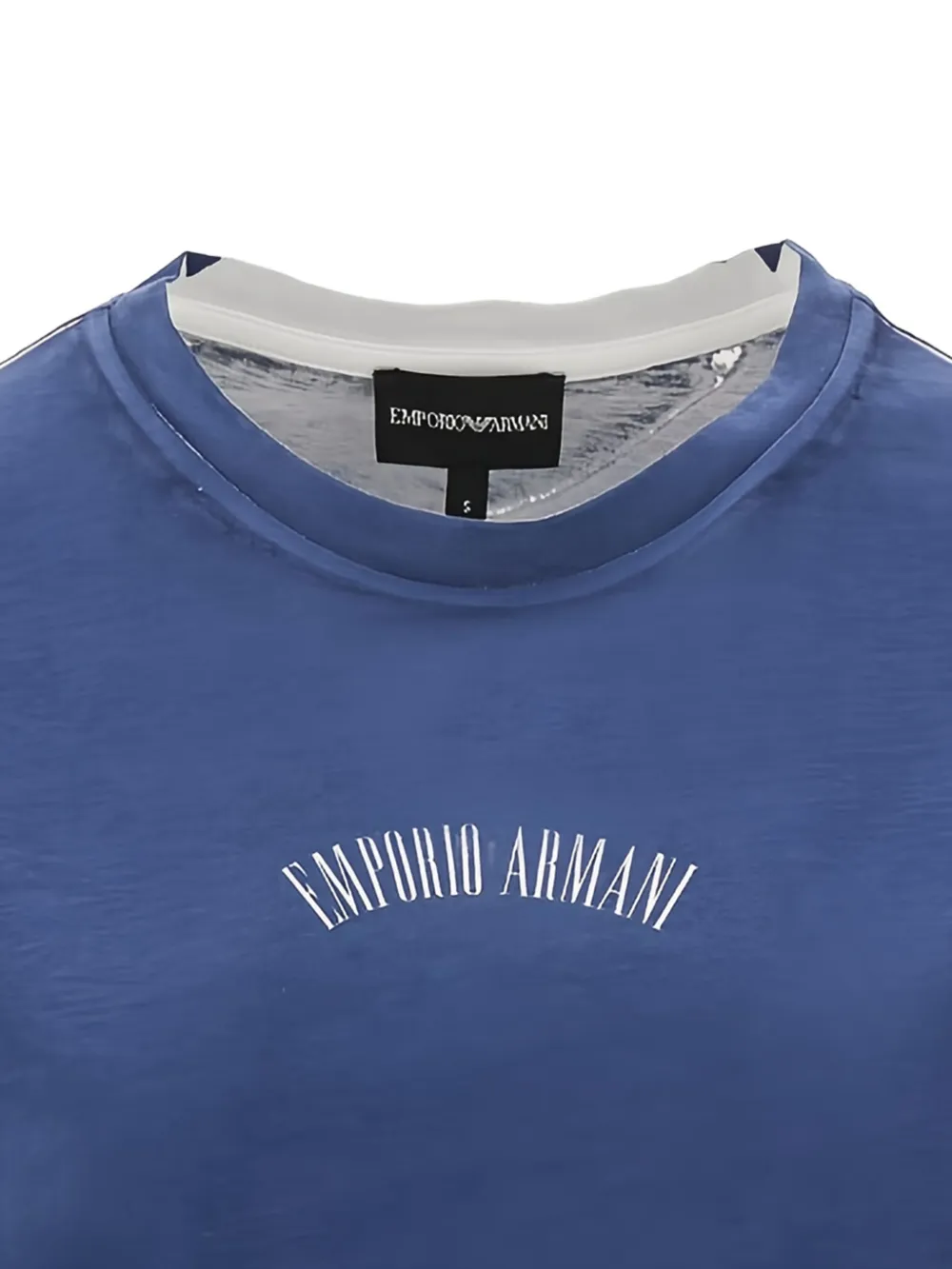 Emporio Armani T-shirt met logoprint Blauw