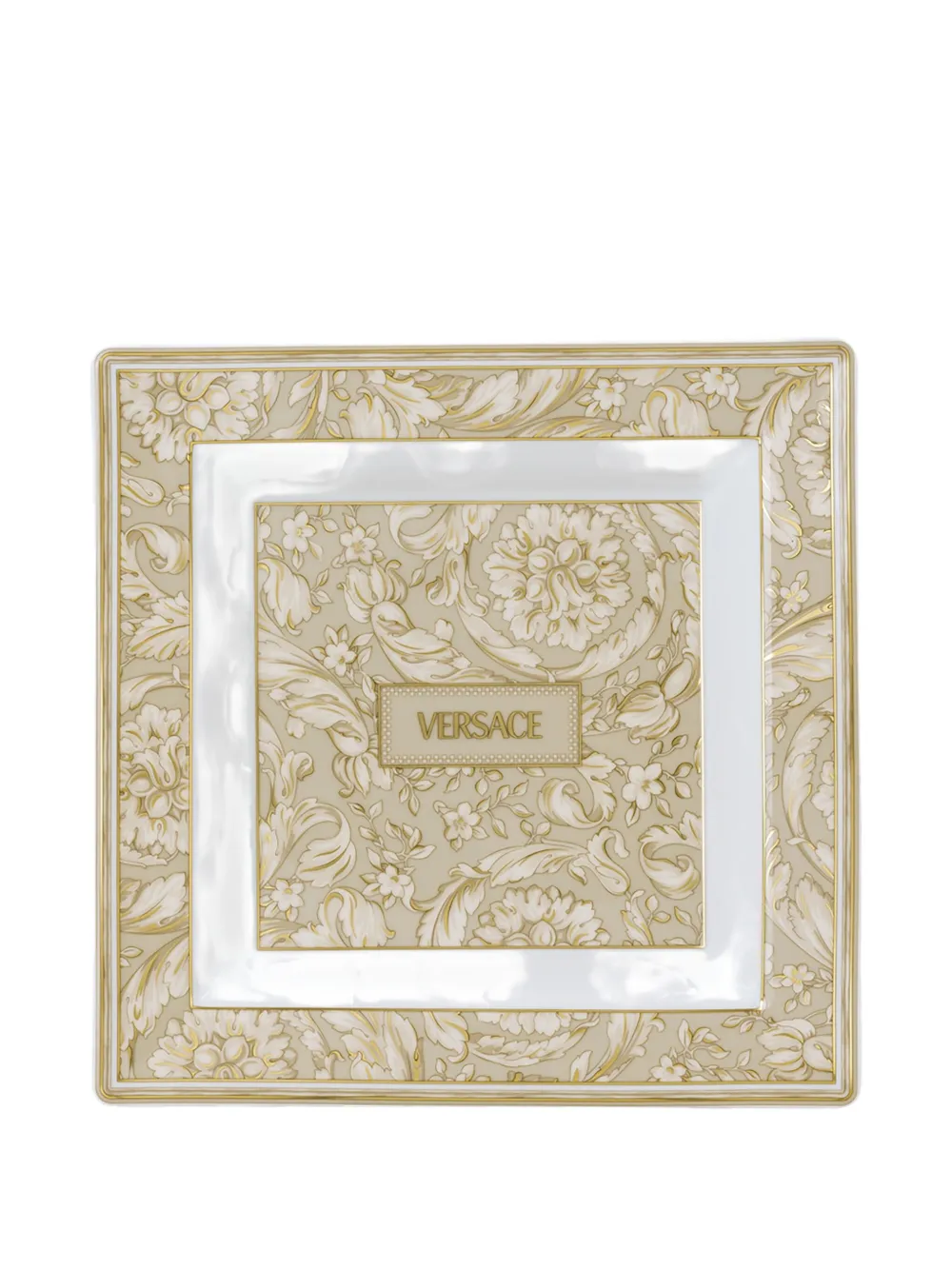 Versace Barocco-print square tray (22cm) | neutro | Image 1