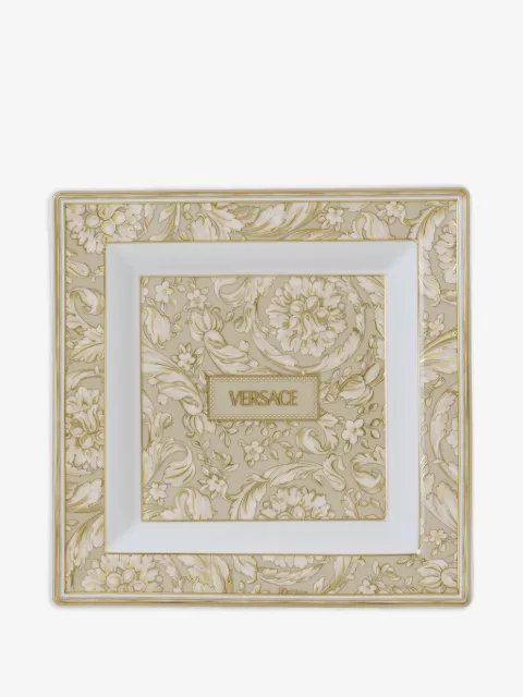 Versace Barocco-print square tray (22cm)