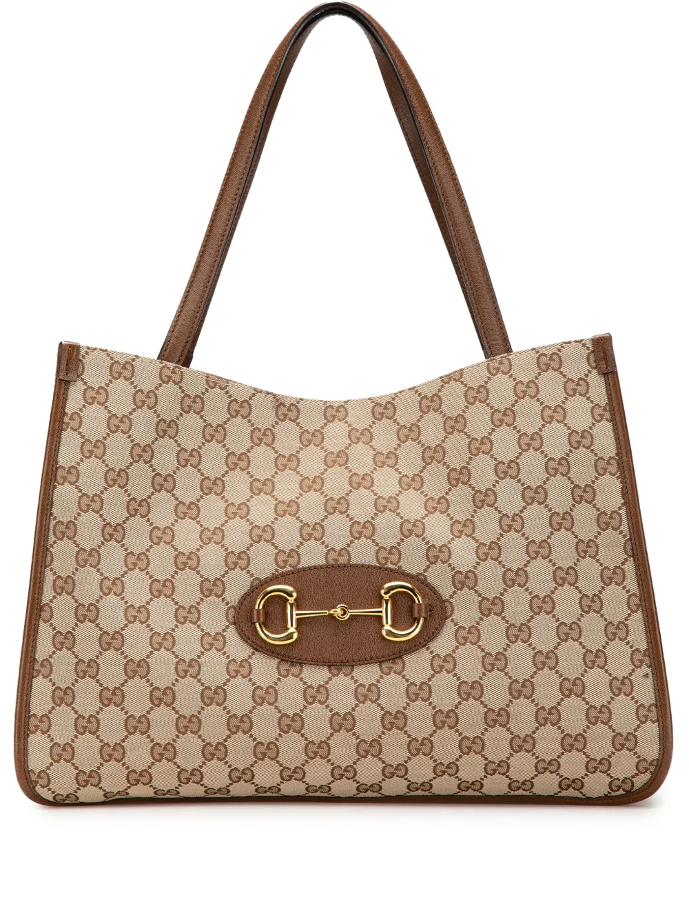 Gucci Pre-Owned 2016-2024 GG Canvas Horsebit 1955 tote bag - BROWN Gucci Pre-Owned 2016-2024 GG Canvas Horsebit 1955 tote bag - BROWN