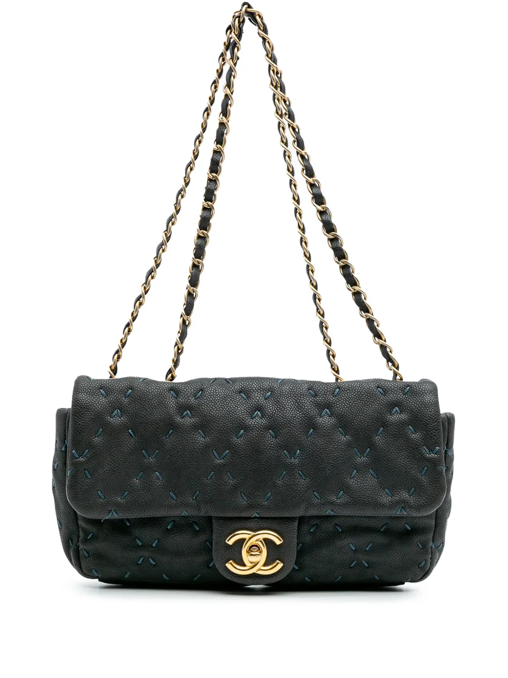 Pre-owned Chanel 2011 Caviar Wild Stitch Flap Shoulder Bag