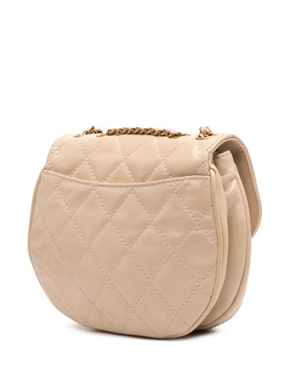 Pre-owned Chanel 2014-2015 Small Aged Calfskin Bubble Cc Flap Shoulder Bag