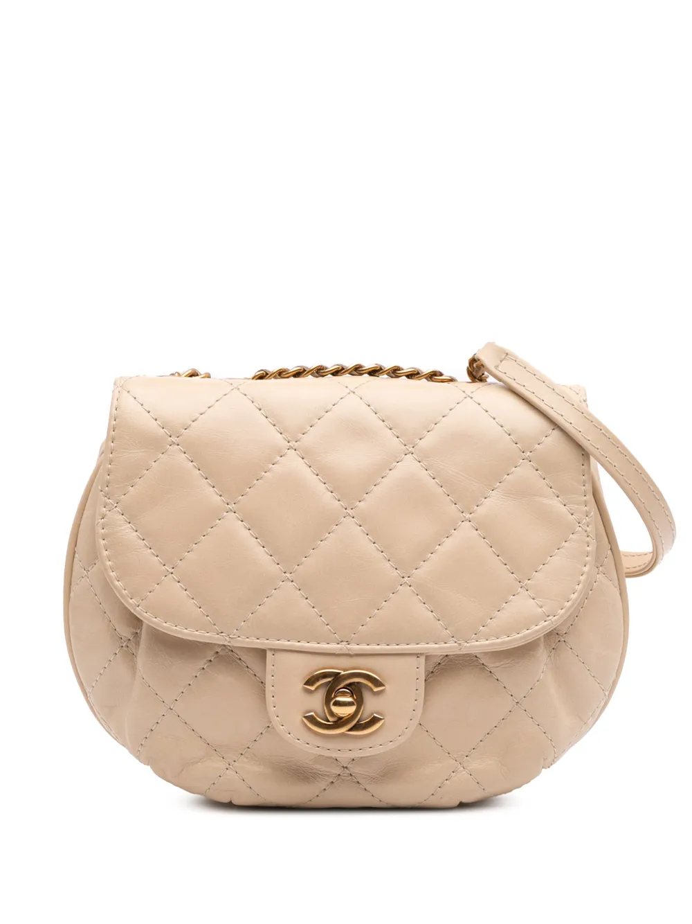 Pre-owned Chanel 2014-2015 Small Aged Calfskin Bubble Cc Flap Shoulder Bag