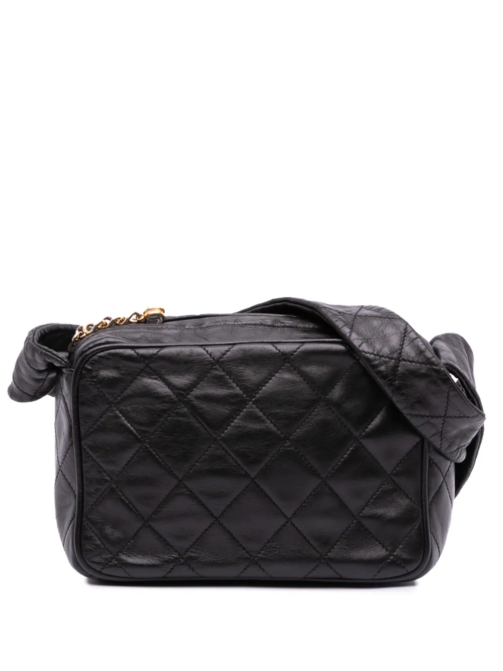 CHANEL Pre-Owned 1986-1988 Mini Quilted Lambskin Camera crossbody bag | Black | Image 1