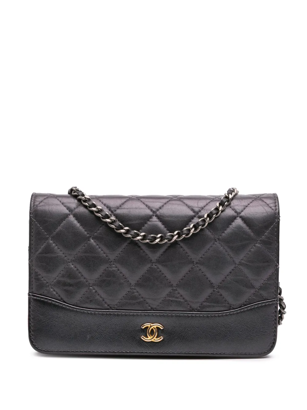 CHANEL Pre-Owned 2019 Quilted Aged Calfskin Gabrielle Wallet On Chain CHANEL Pre-Owned 2019 Quilted Aged Calfskin Gabrielle Wallet On Chain