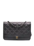 CHANEL Pre-Owned 2019 Quilted Aged Calfskin Gabrielle Wallet On Chain crossbody bag - Black