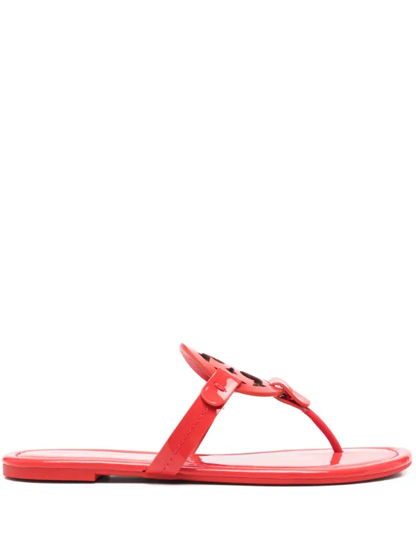 Tory Burch Leather Sandals in Red