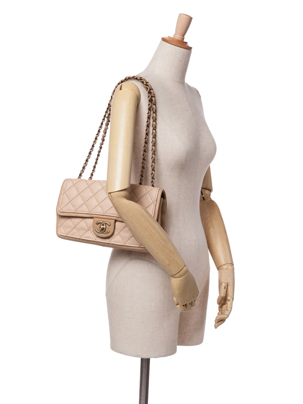 CHANEL Pre-Owned 2014-2015 Medium Bicolor Calfskin Graphic Flap shoulder bag | Pre-Owned | Image 2