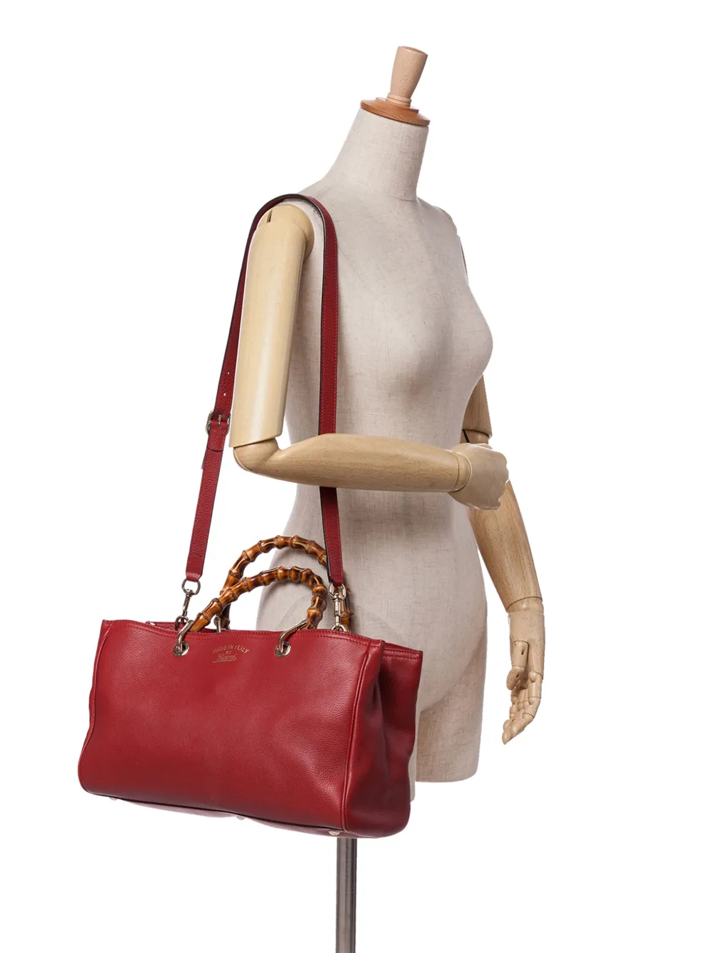 Gucci Pre-Owned 2016-2024 Medium Calfskin Bamboo Shopper satchel | Pre-Owned | Image 2
