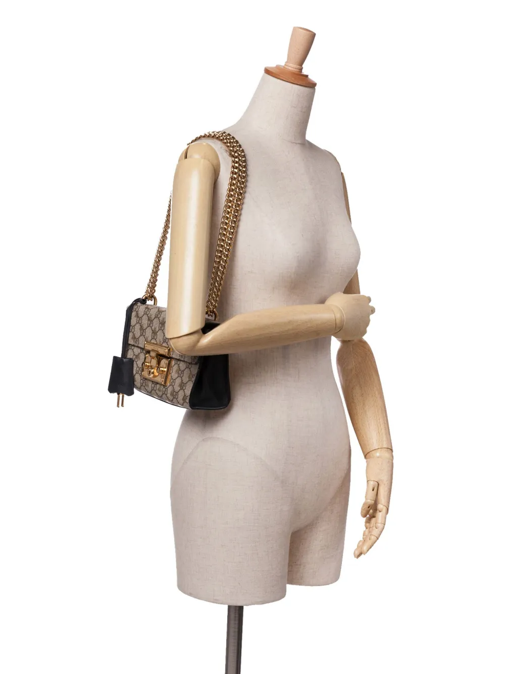 Gucci Pre-Owned 2016-2024 Small GG Supreme Bee Padlock crossbody bag | Pre-Owned | Image 2