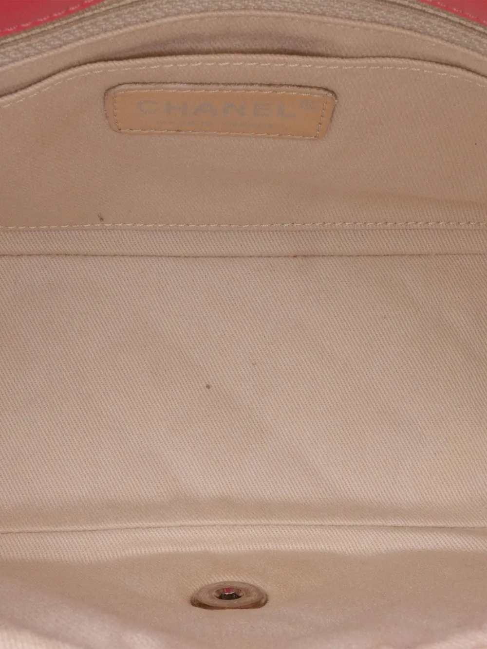 Pre-owned Chanel 2010-2011 Quilted Tweed Espadrille Chain Flap Shoulder Bag