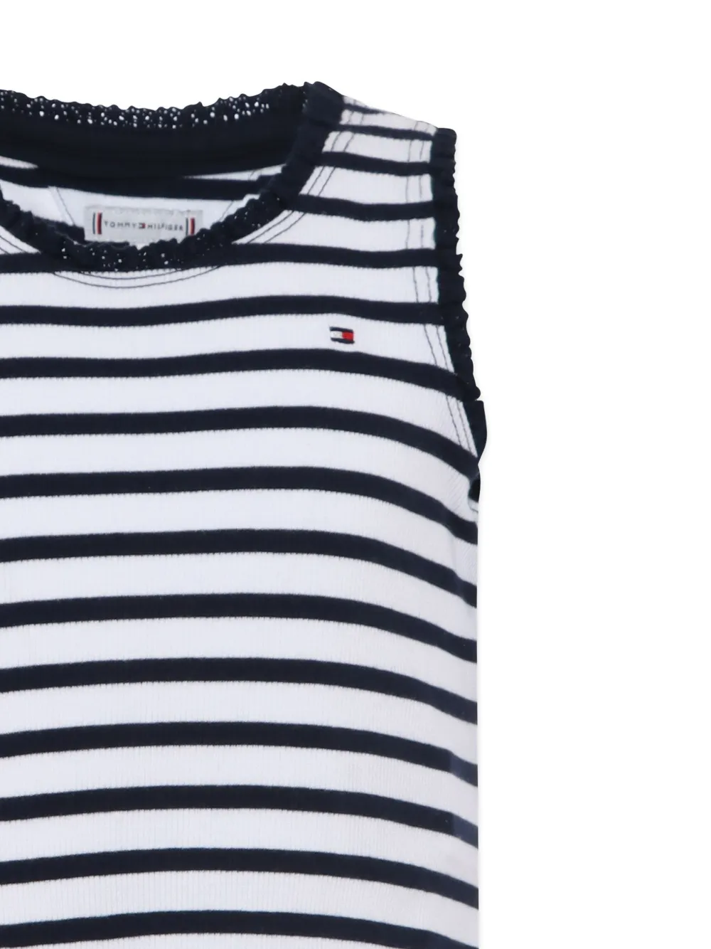 Tommy Hilfiger Junior Gestreepte top Wit