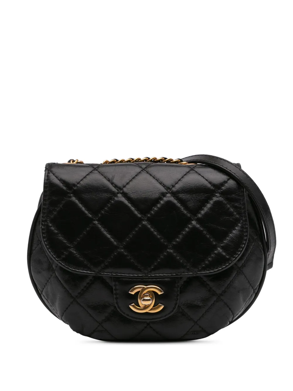 Pre-owned Chanel 2014-2015 Small Aged Calfskin Bubble Cc Flap Shoulder Bag