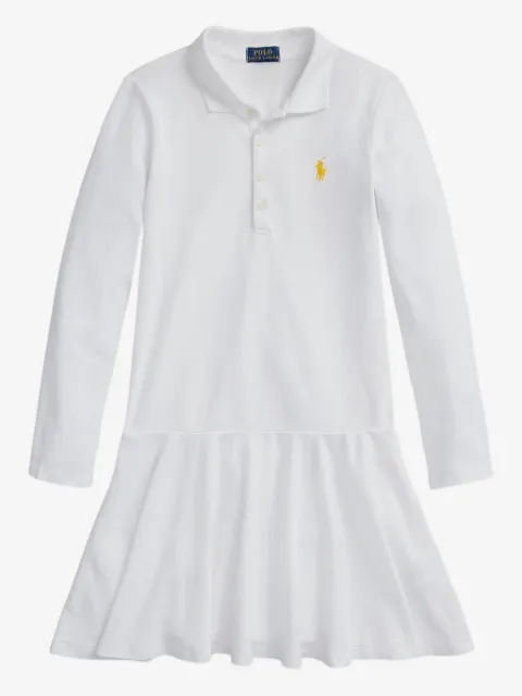 POLO RALPH LAUREN KIDS vestido tipo polo acampanado